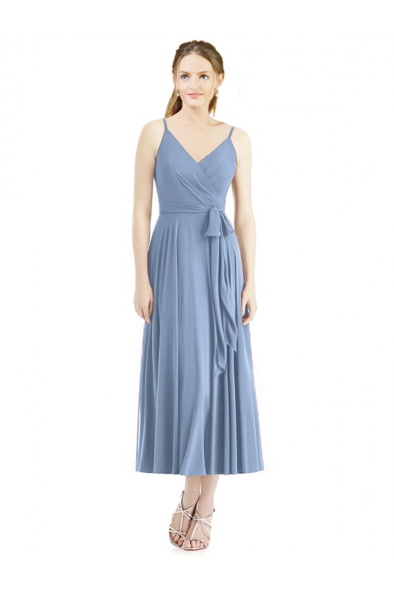 Affordable Short Tea Length Chiffon Bridesmaid Dress UK