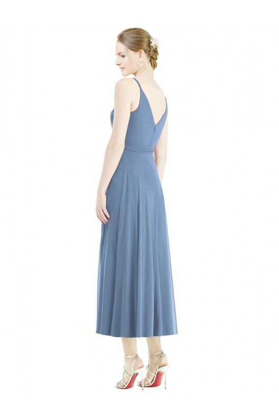 Affordable Short Tea Length Chiffon Bridesmaid Dress UK