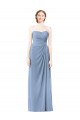Affordable Strapless Long Chiffon Bridesmaid Dress with Sweetheart Neckline UK