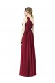 Affordable One Shoulder Full Length Long Chiffon Bridesmaid Dress. UK