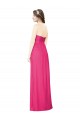 Affordable Full Length Strapless Long Chiffon Dress with Waistband UK