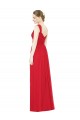 Affordable Full-Length Long Chiffon Bridesmaid Dress with Side Front Slit UK