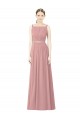 Affordable High Neck Chiffon Bridesmaid Dress with Low Back UK
