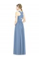 Affordable Sleeveless Cross Strap Back Chiffon Bridesmaid Dress UK