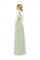 Affordable Sleeveless Chiffon Long Bridesmaid Dress with Shoulder Straps UK