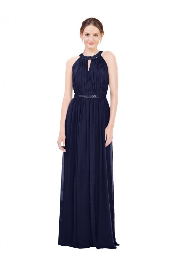 Affordable Vintage Full-Length Sleeveless Chiffon Bridesmaid Dress  UK