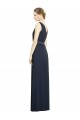 Affordable Full-Length V-Neck Lux Chiffon Bridesmaid Dress with V-Back UK