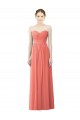Affordable Draped Sweetheart Strapless Chiffon Bridesmaid Dress UK