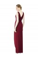 Affordable Draped Sleeveless Long Chiffon V-Neck Bridesmaid Dress UK
