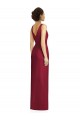 Affordable Draped V-Neck Cocktail Length Chiffon Bridesmaid Dress UK