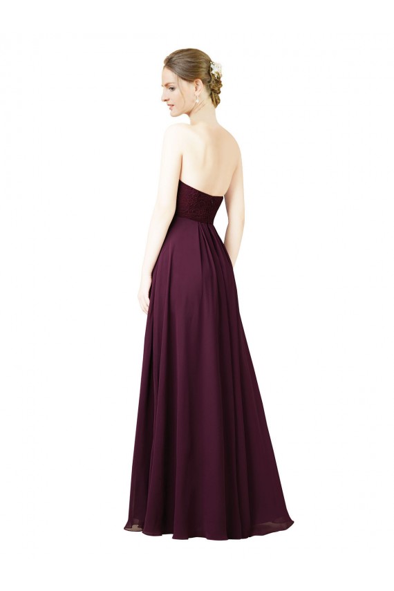Affordable Dreamy Lace Over Chiffon Bridesmaid Dress UK