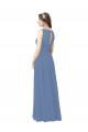 Affordable Luxe Chiffon Bridesmaid Dress with Illusion and Sweetheart Neckline UK