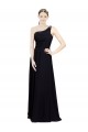 Affordable Sweetheart Chiffon Bridesmaid Dress with Beaded One Shoulder Strap UK