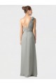 Affordable Sheer One Shoulder Chiffon A-Line Bridesmaid Dress with Slit UK