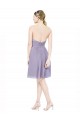 Affordable Short Sweetheart Knee Length Chiffon Bridesmaid Dress with Open Back UK