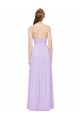 Affordable Strapless Mermaid Chiffon Bridesmaid Dress WITH High Side Slit and Ruffles UK