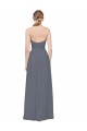 Affordable Twisted Waist Pleats Sweetheart Long Chiffon Bridesmaid Dress UK