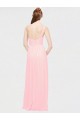 Affordable One Shoulder Twisted Waist Sweetheart Chiffon Bridesmaid Dress UK
