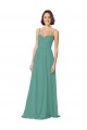 Affordable Spaghetti Straps Sweetheart A-Line Chiffon Bridesmaid Dress UK