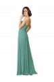 Affordable Spaghetti Straps Sweetheart A-Line Chiffon Bridesmaid Dress UK