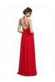 Affordable V-Neck Spaghetti Halter Strap Chiffon Bridesmaid Dress UK