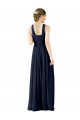 Affordable High V-Neck Floor Length Chiffon Bridesmaid Dress UK