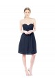 Affordable Sweetheart Cocktail Knee Length Chiffon Bridesmaid Dress Open Back UK