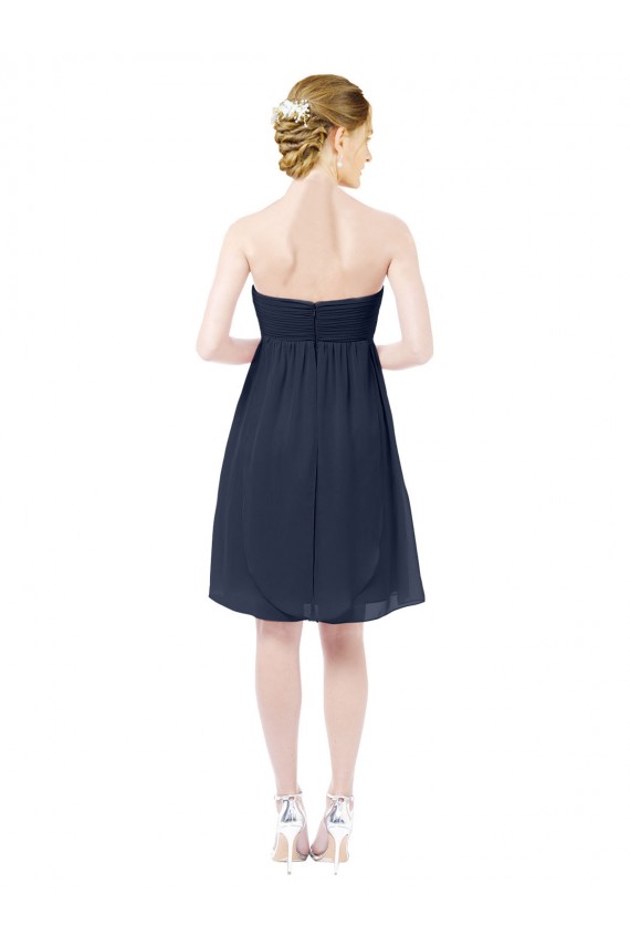 Affordable Sweetheart Cocktail Knee Length Chiffon Bridesmaid Dress Open Back UK