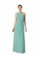 Affordable Long Chiffon One Shoulder Full Length Bridesmaid Dress UK