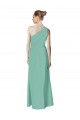 Affordable Long Chiffon One Shoulder Full Length Bridesmaid Dress UK
