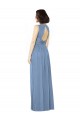 Affordable Open Keyhole Back Bateau Neck Chiffon Bridesmaid Dress UK