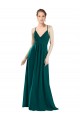 Affordable Sexy Chiffon Bridesmaid Dress with Deep V-Neckline UK