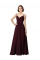 Affordable V-Neck Chiffon Bridesmaid Dress with Twist Front Bodice UK