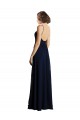 Affordable Simple Chiffon Bridesmaid Dress with Deep V-Neckline UK