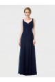 Affordable Long Chiffon Bridesmaid Dress with Sweetheart Neckline and Shoulder Straps UK