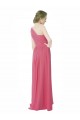 Affordable One Shoulder Chiffon Bridesmaid Dress with Asymmetrical Ruched Bodice UK