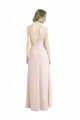 Affordable Full Length Chiffon Bridesmaid Dress with One Wide Shoulder Strap UK