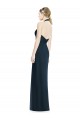 Affordable V-Neck Halter Chiffon Bridesmaid Dress with Side Front Slit UK