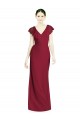 Affordable V-Neck V-Back Long Chiffon Bridesmaid Dress UK