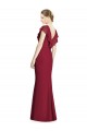 Affordable V-Neck V-Back Long Chiffon Bridesmaid Dress UK
