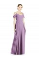 Affordable Off the Shoulder Open Cowl-Back Maxi Bridesmaid Dress UK