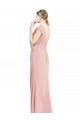 Affordable Chiffon Cap Sleeves Long Bridesmaid Dress with Keyhole UK