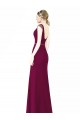 Affordable Slim Chiffon Bridesmaid Dress with Embellished Capped Sleeves UK