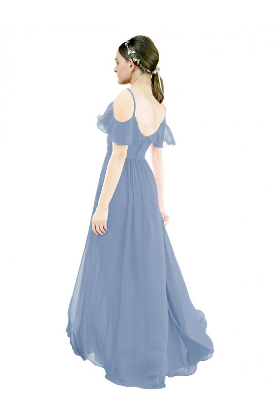 Affordable Pleated One Shoulder A-Line Chiffon Bridesmaid Dress UK