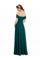 Affordable Classic Off the Shoulder Chiffon Bridesmaid Dress with Cap Sleeves UK