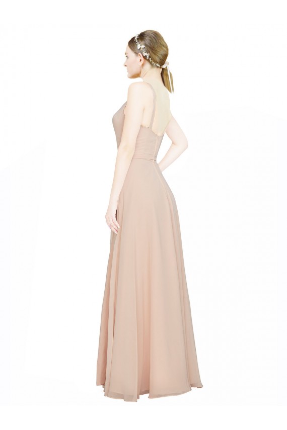 Affordable Chiffon Bridesmaids Dress with Matching Chiffon Tie Sash UK