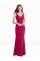 Affordable V-Neck Mermaid Chiffon Bridesmaid Dress with V-Back and Belt UK