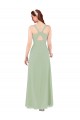 Affordable Feminine Chiffon Bridesmaid Dress with Ruching and V-Neckline UK