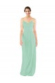 Affordable Classic Long Chiffon Bridesmaid Dress with V-Neck UK