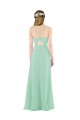 Affordable Classic Long Chiffon Bridesmaid Dress with V-Neck UK